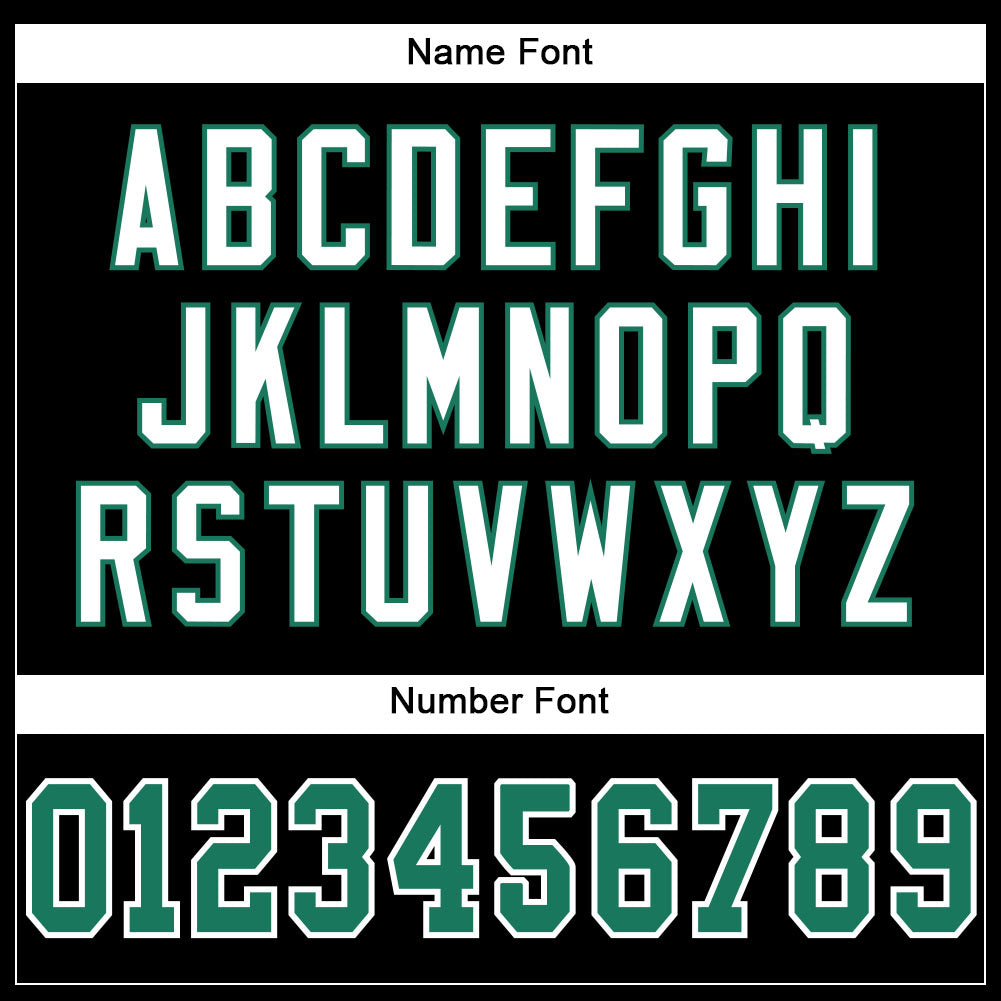 Custom Black Kelly Green-White Mesh Authentic Football Jersey view 4