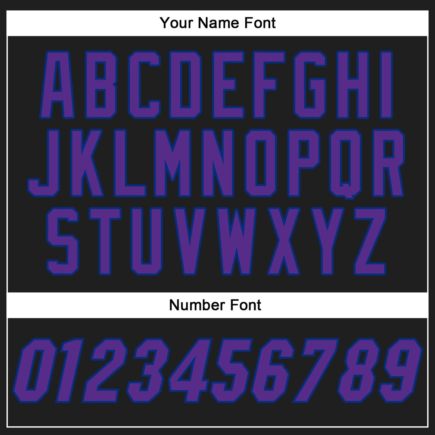 Custom Black Purple-Royal Authentic Baseball Jersey view 5