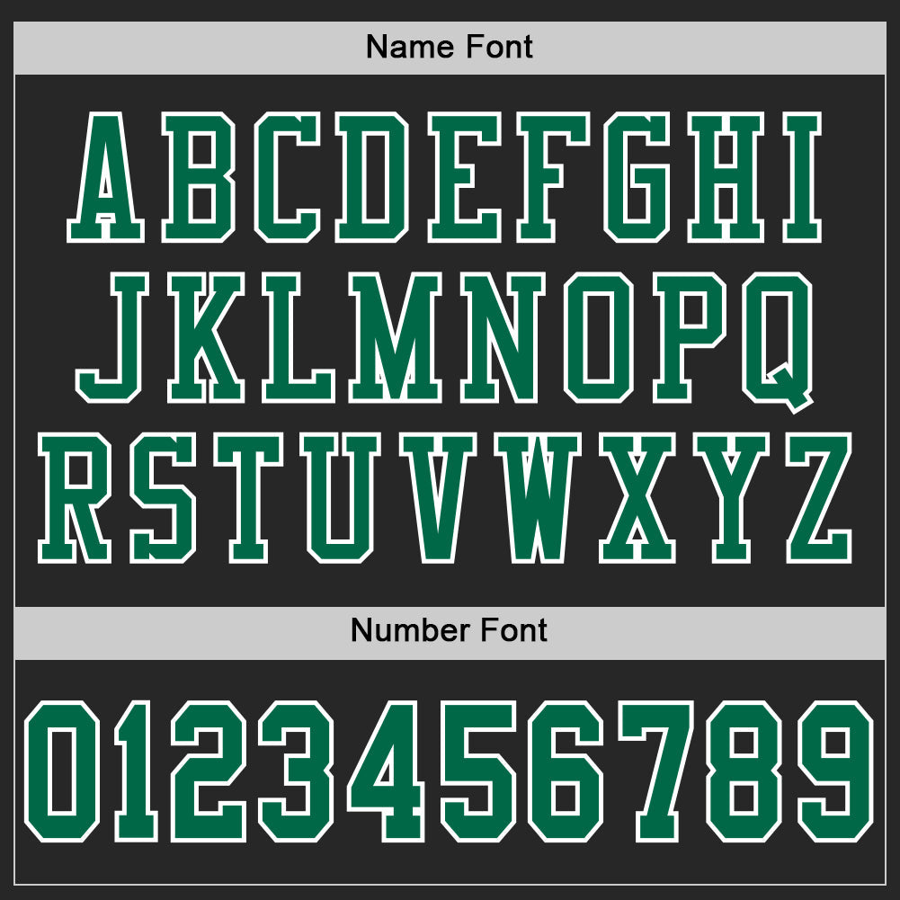 Custom Black Kelly Green-White Mesh Authentic Football Jersey view 4