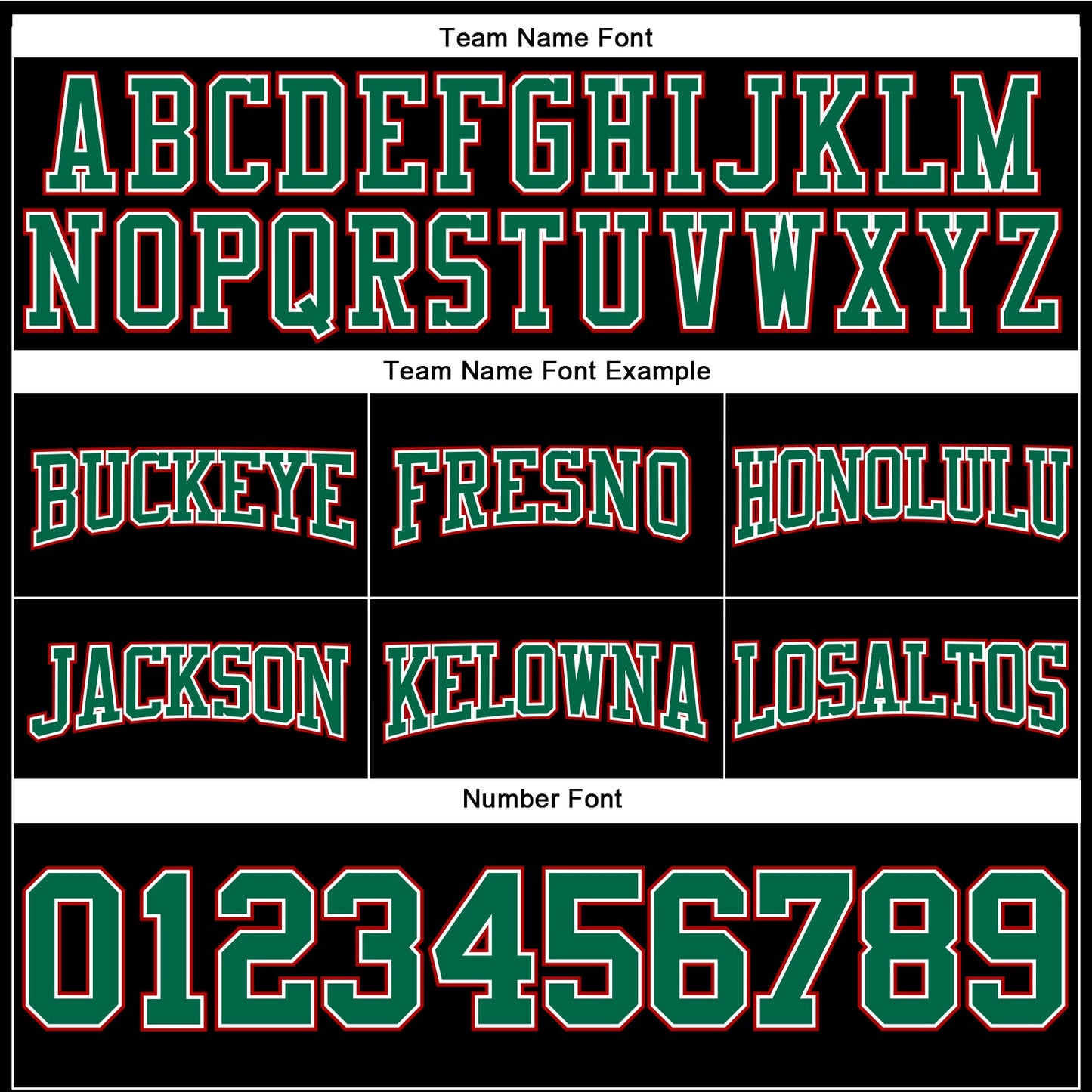 Custom Stitched Black Kelly Green-Red Football Pullover Sweatshirt Hoodie view 3