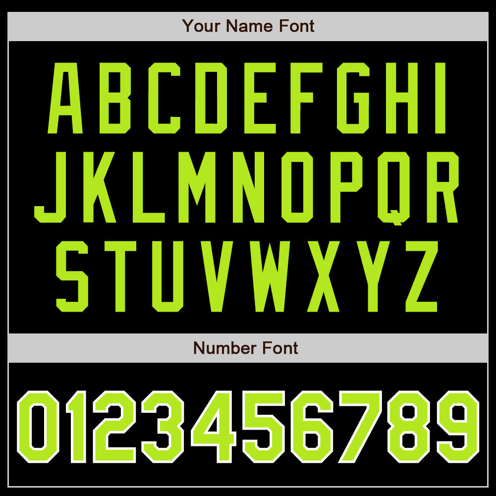 Custom Black Neon Green-White Authentic Baseball Jersey view 5
