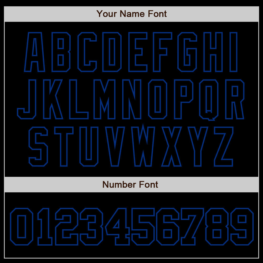 Custom Black Black-Royal Authentic Baseball Jersey view 5
