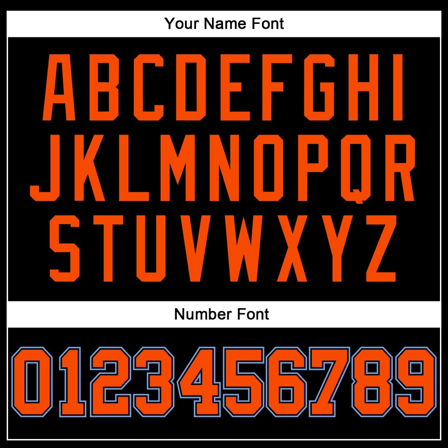 Custom Black Orange Pinstripe Orange-Light Blue Authentic Basketball Jersey view 4