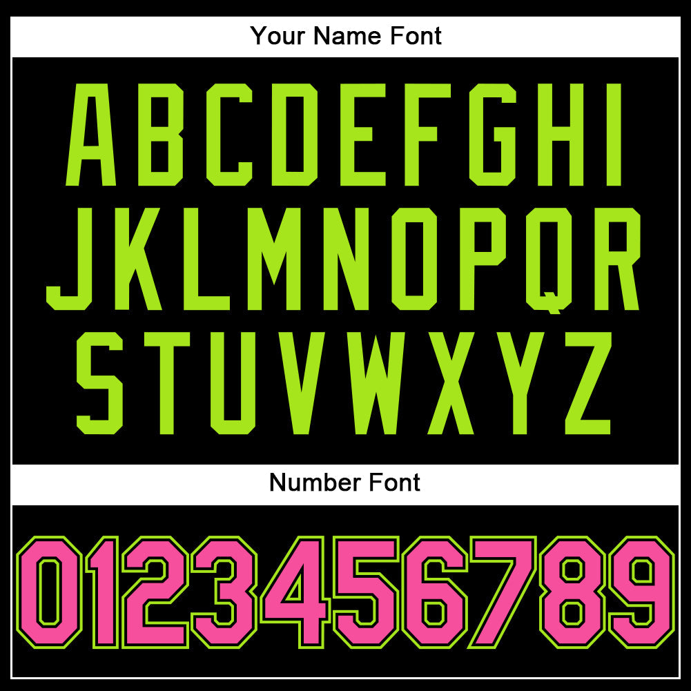 Custom Black Pink-Neon Green Performance T-Shirt view 4