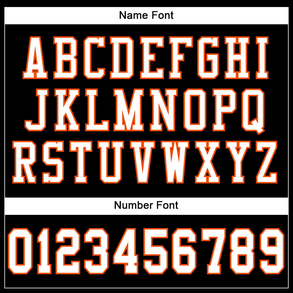 Custom Black White-Orange Mesh Authentic Football Jersey view 4