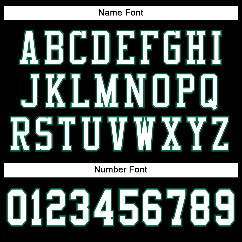 Custom Black White-Kelly Green Mesh Authentic Football Jersey view 4