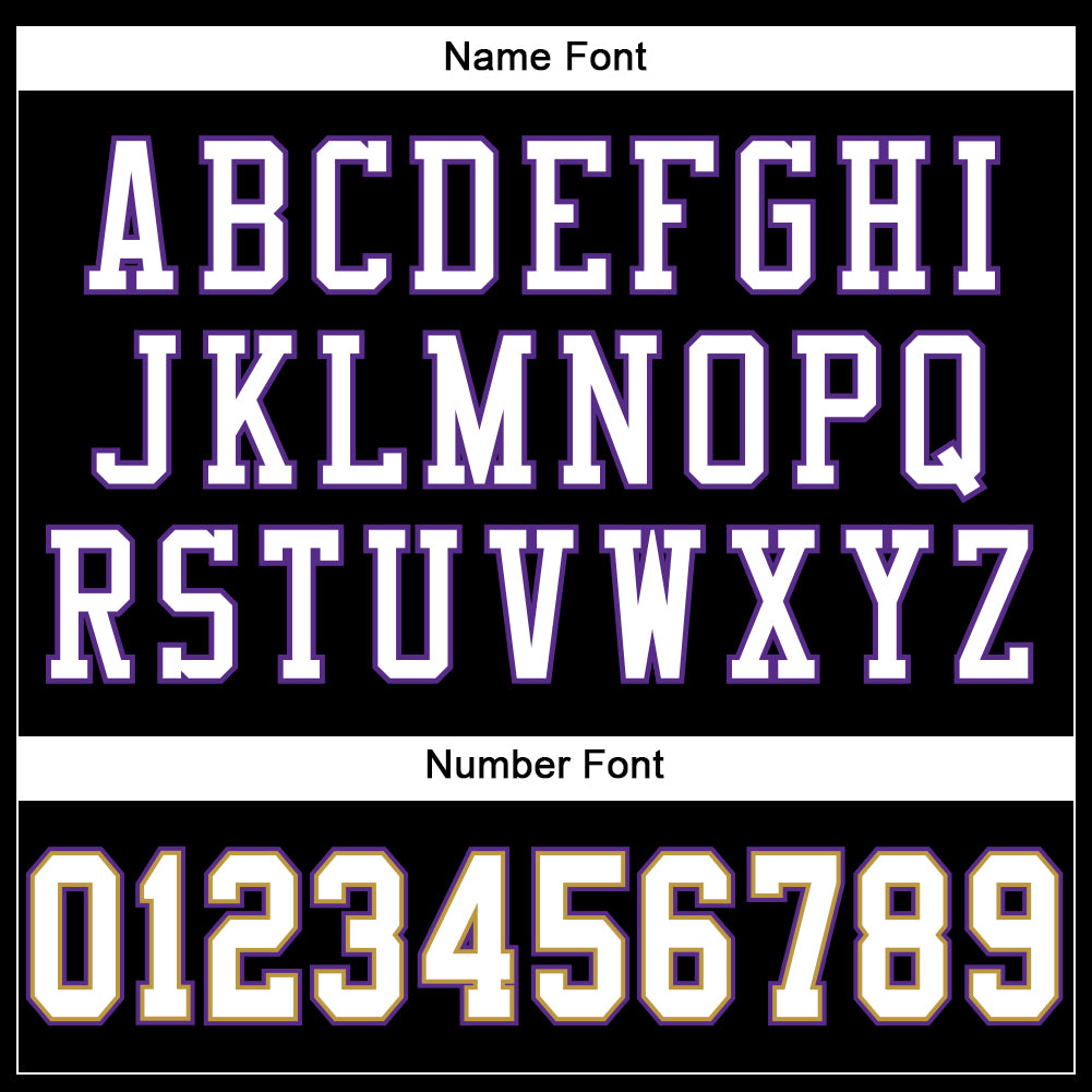 Custom Black White-Purple Mesh Authentic Football Jersey view 4