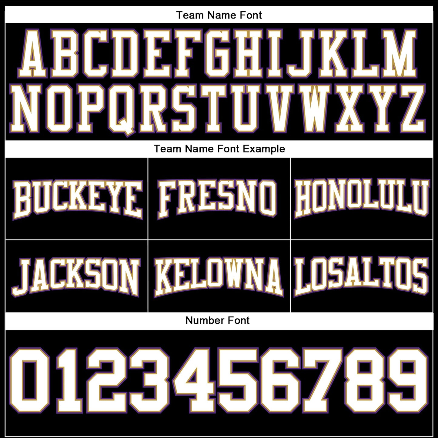 Custom Stitched Black White Old Gold-Purple Football Pullover Sweatshirt Hoodie view 3