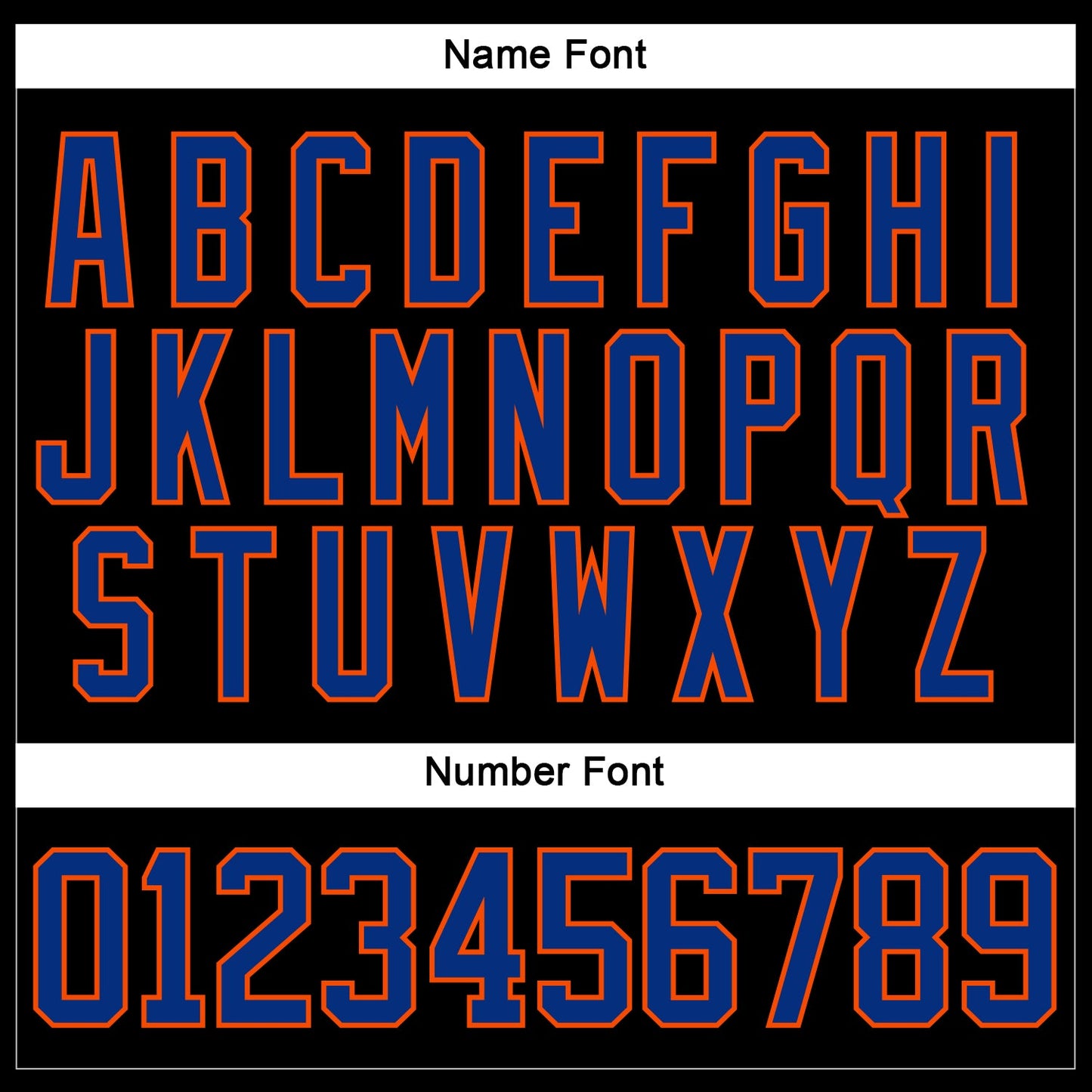 Custom Black Royal-Orange Hockey Lace Neck Jersey view 5