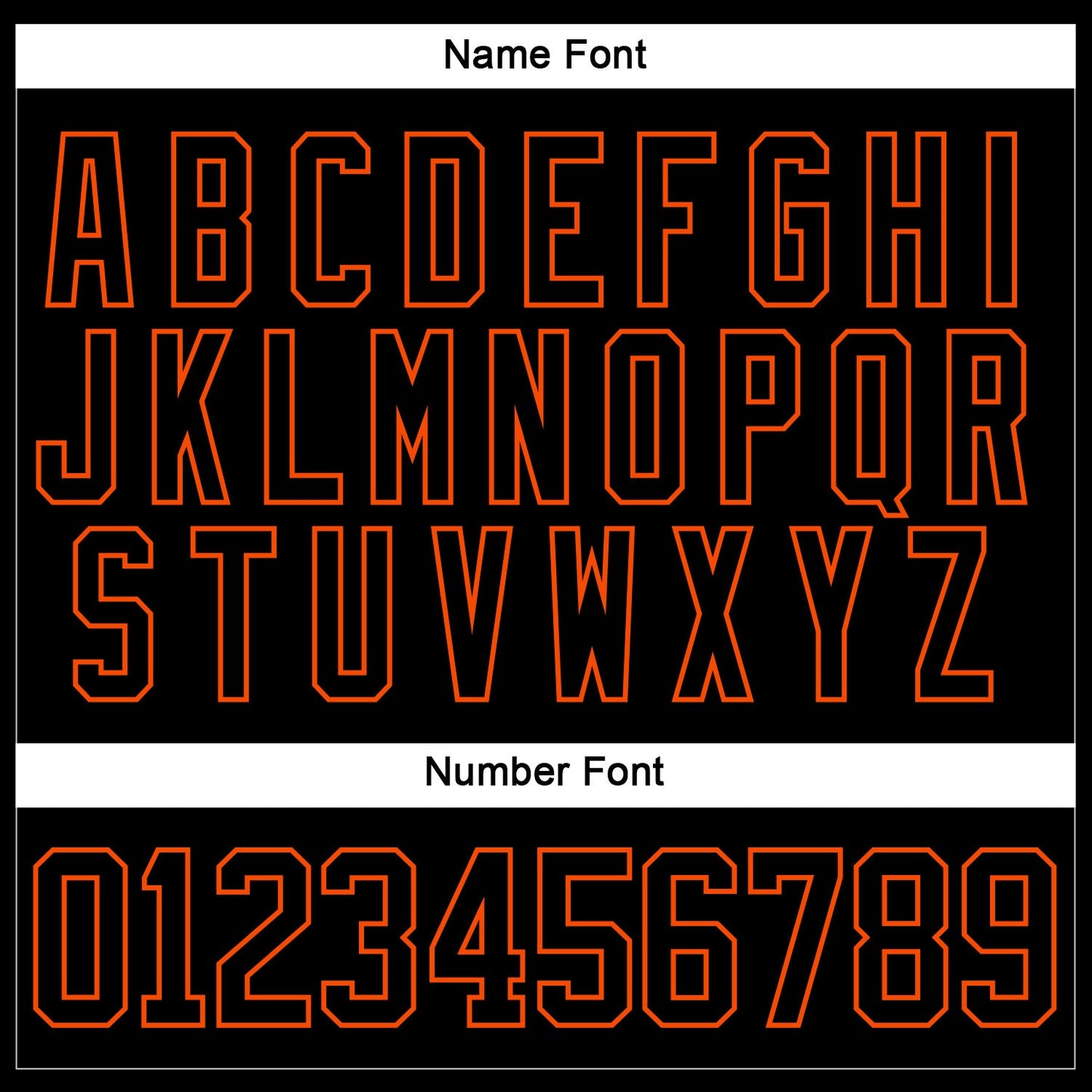 Custom Black Orange Hockey Jersey view 5