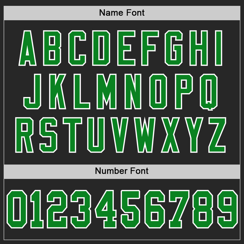 Custom Black Grass Green-White Mesh Authentic Football Jersey view 4