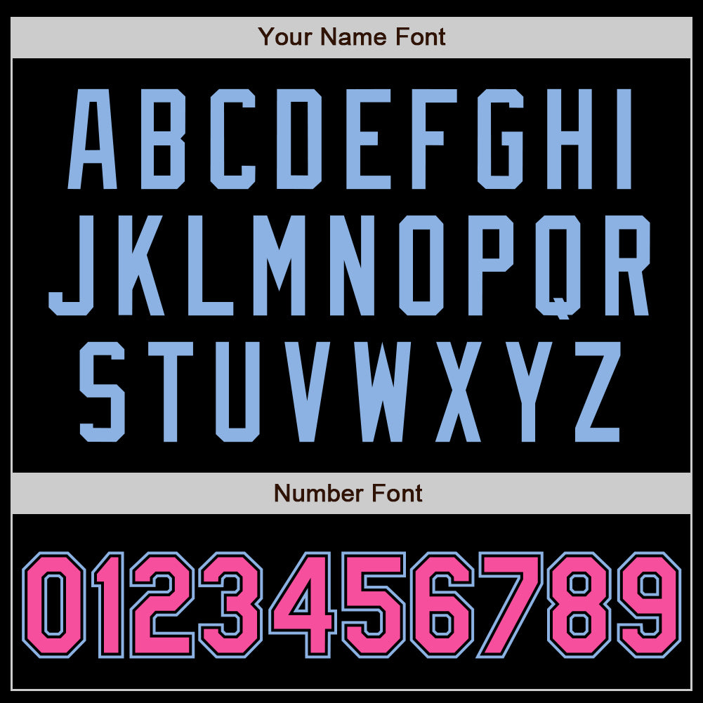 Custom Black Pink-Light Blue Authentic Baseball Jersey view 8