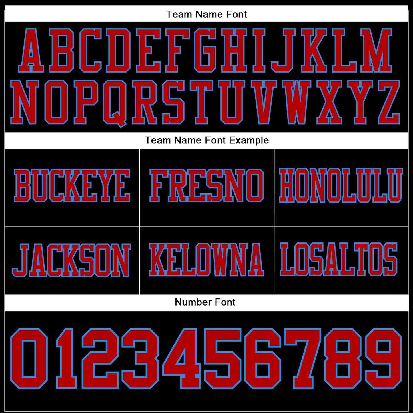 Custom Black Red-Powder Blue Authentic Football Jersey view 4