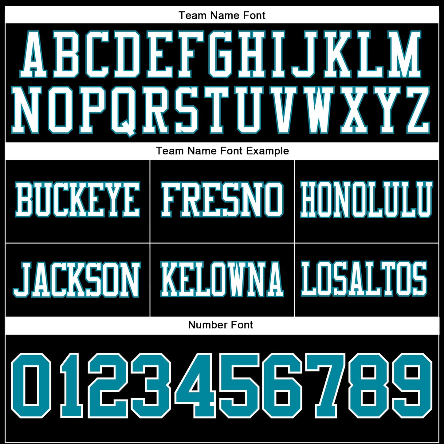 Custom Black Teal-White Authentic Football Jersey view 4