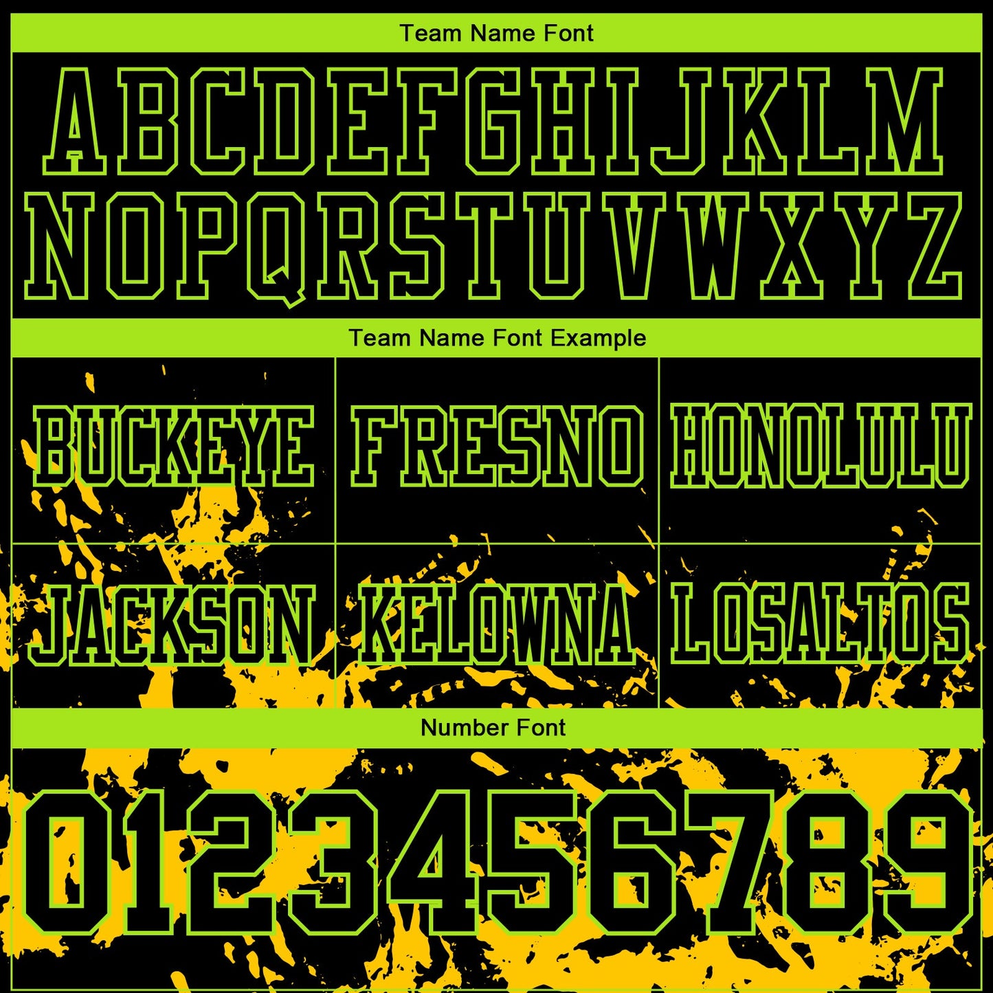 Custom Black Yellow-Neon Green 3D Pattern Splash Authentic Football Jersey view 4