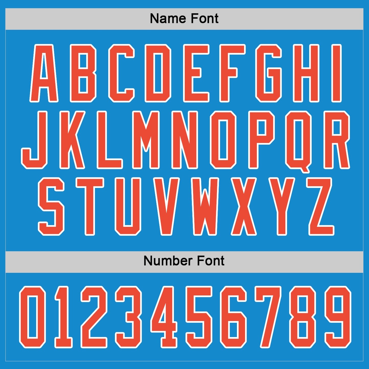 Custom Blue Orange-White Hockey Jersey view 4