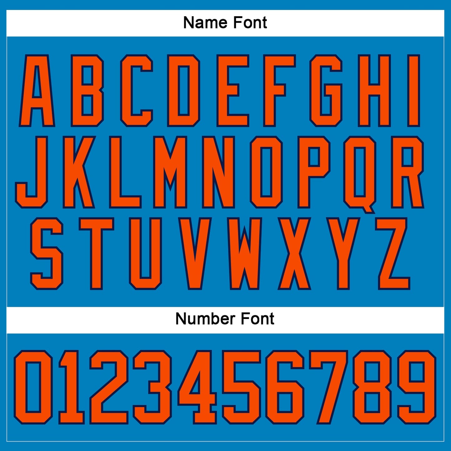 Custom Blue Orange-Navy Hockey Lace Neck Jersey view 5