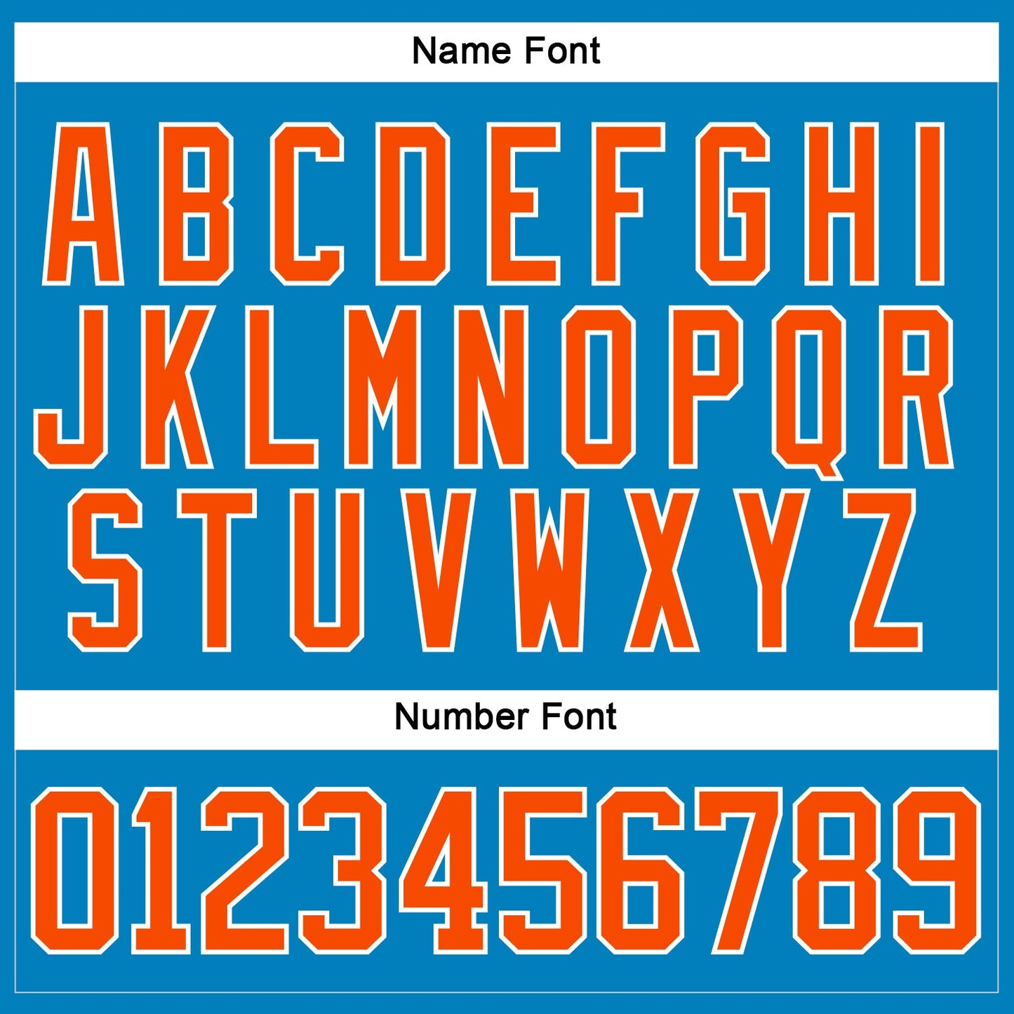Custom Blue Orange-White Hockey Lace Neck Jersey view 5