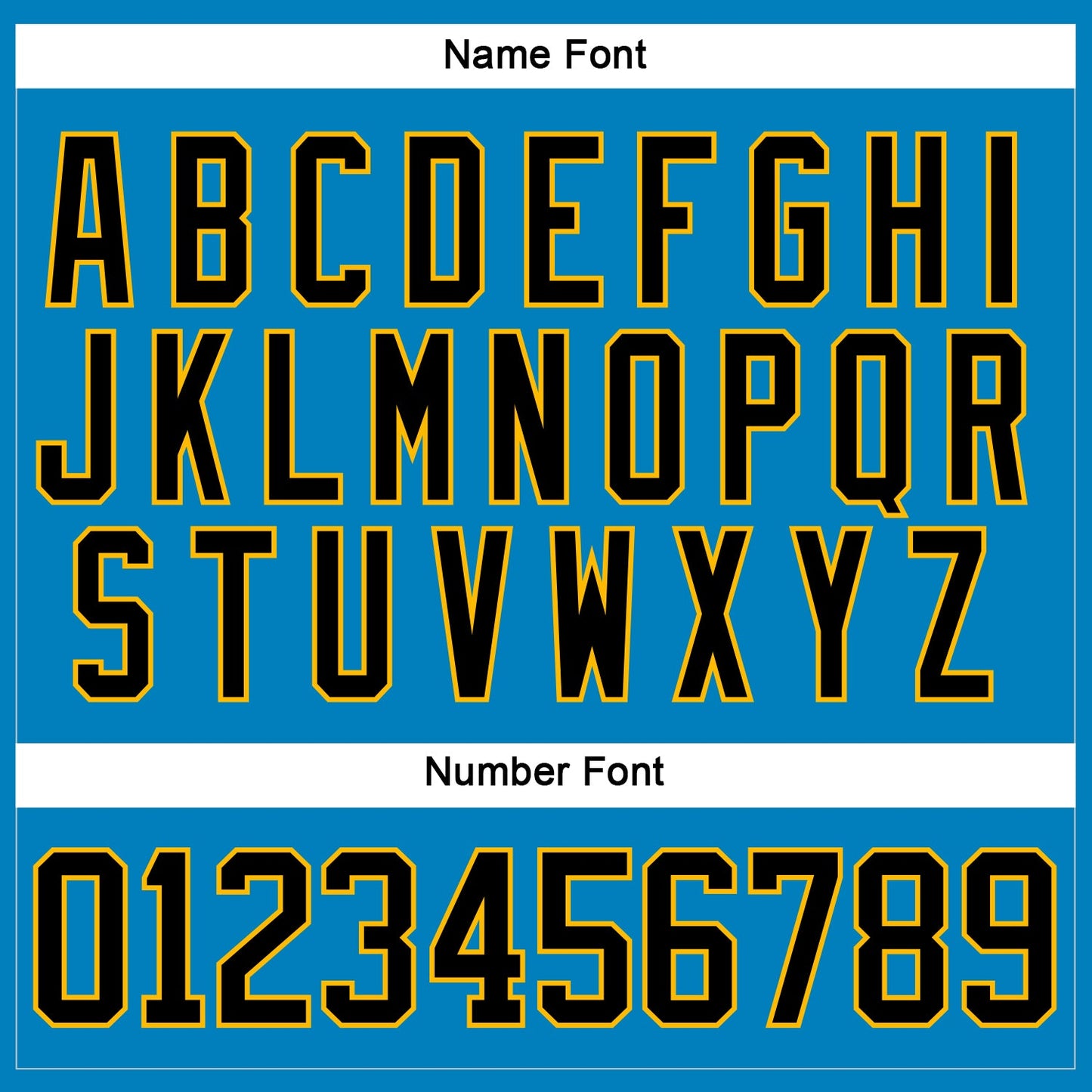 Custom Blue Black-Gold Hockey Lace Neck Jersey view 5