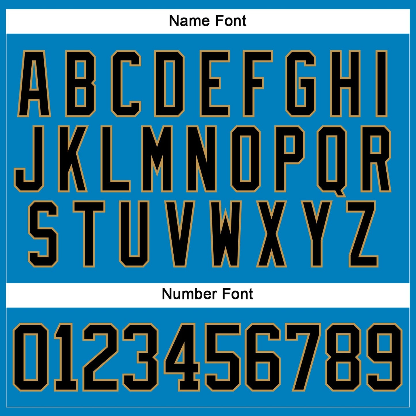 Custom Blue Black-Old Gold Hockey Lace Neck Jersey view 5