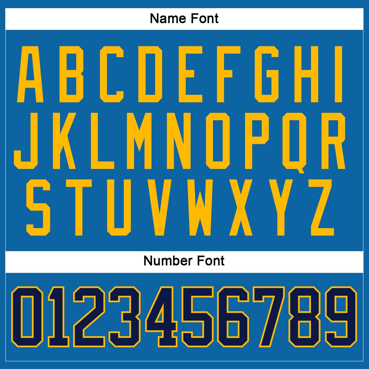 Custom Blue Navy-Gold Hockey Jersey view 5