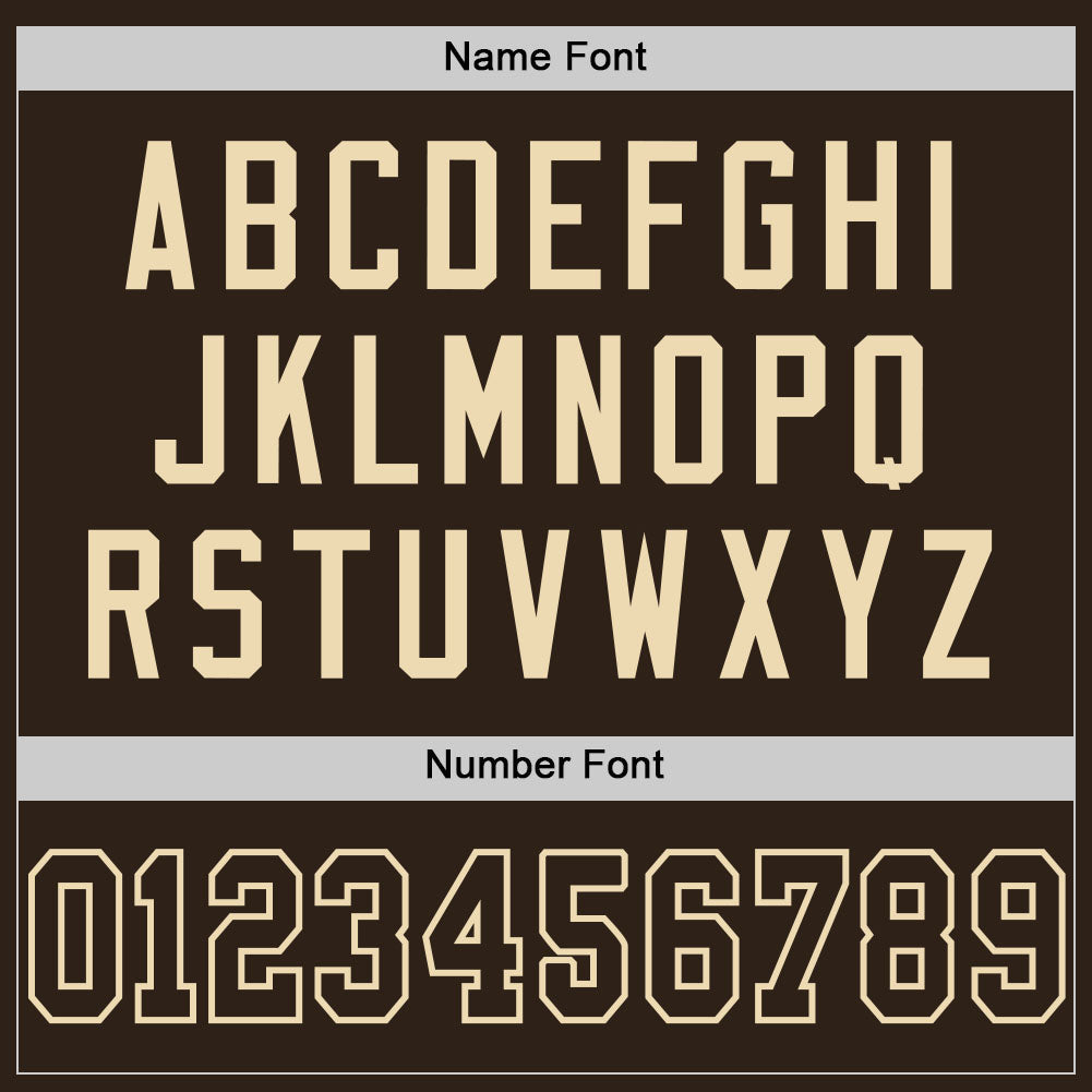 Custom Brown Brown-Cream Mesh Authentic Football Jersey view 4