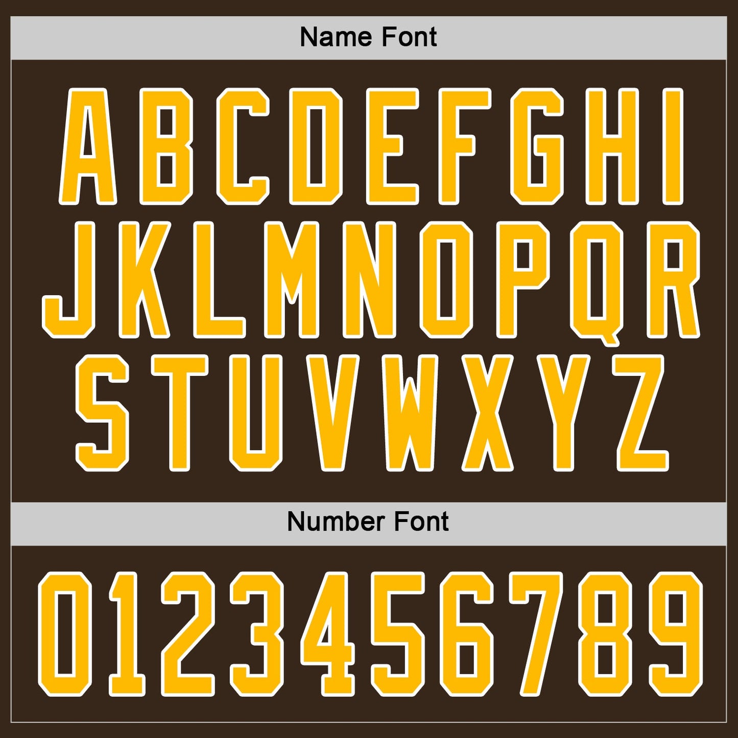 Custom Brown Gold-White Hockey Jersey view 4