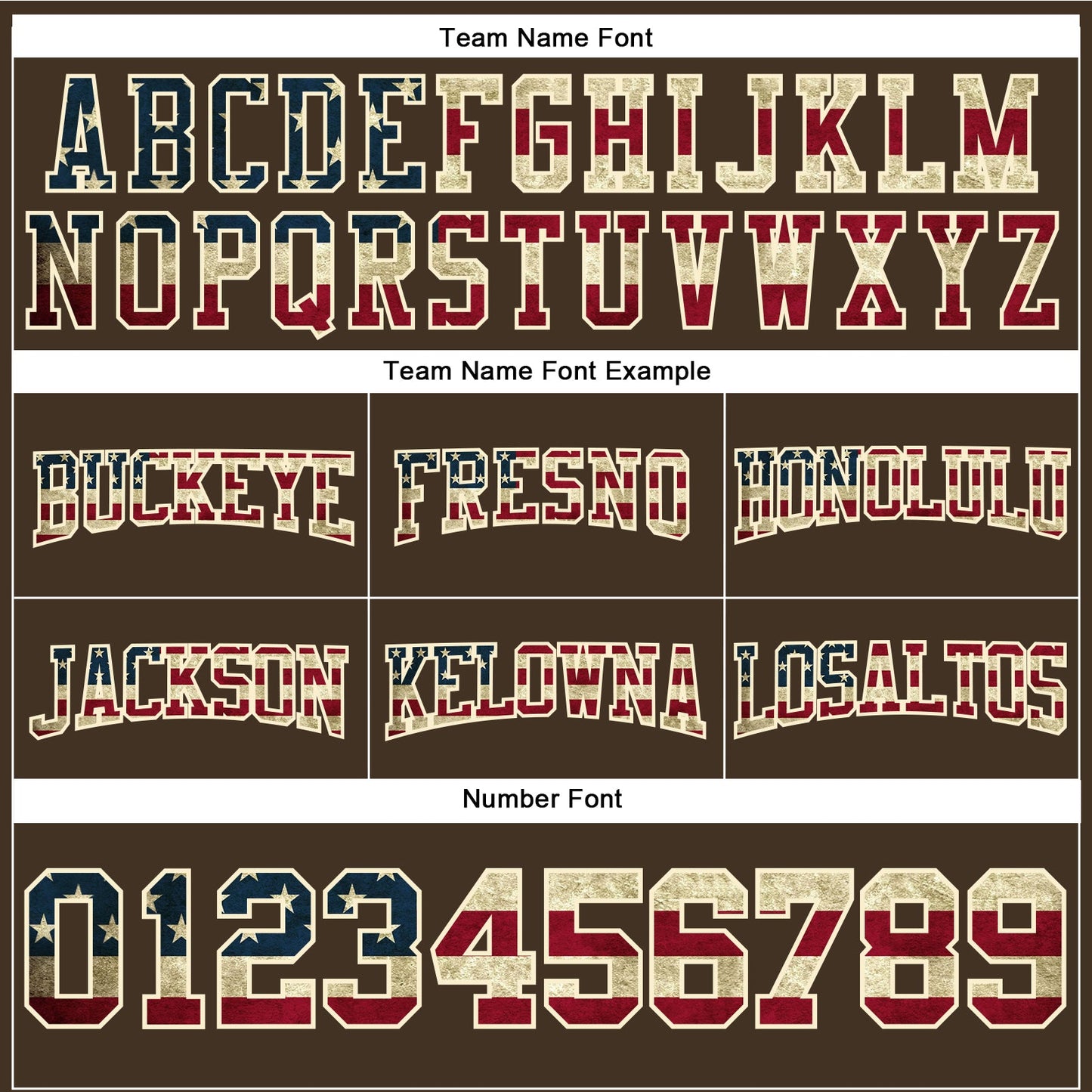 Custom Stitched Brown Vintage USA Flag Cream-Red Football Pullover Sweatshirt Hoodie view 3