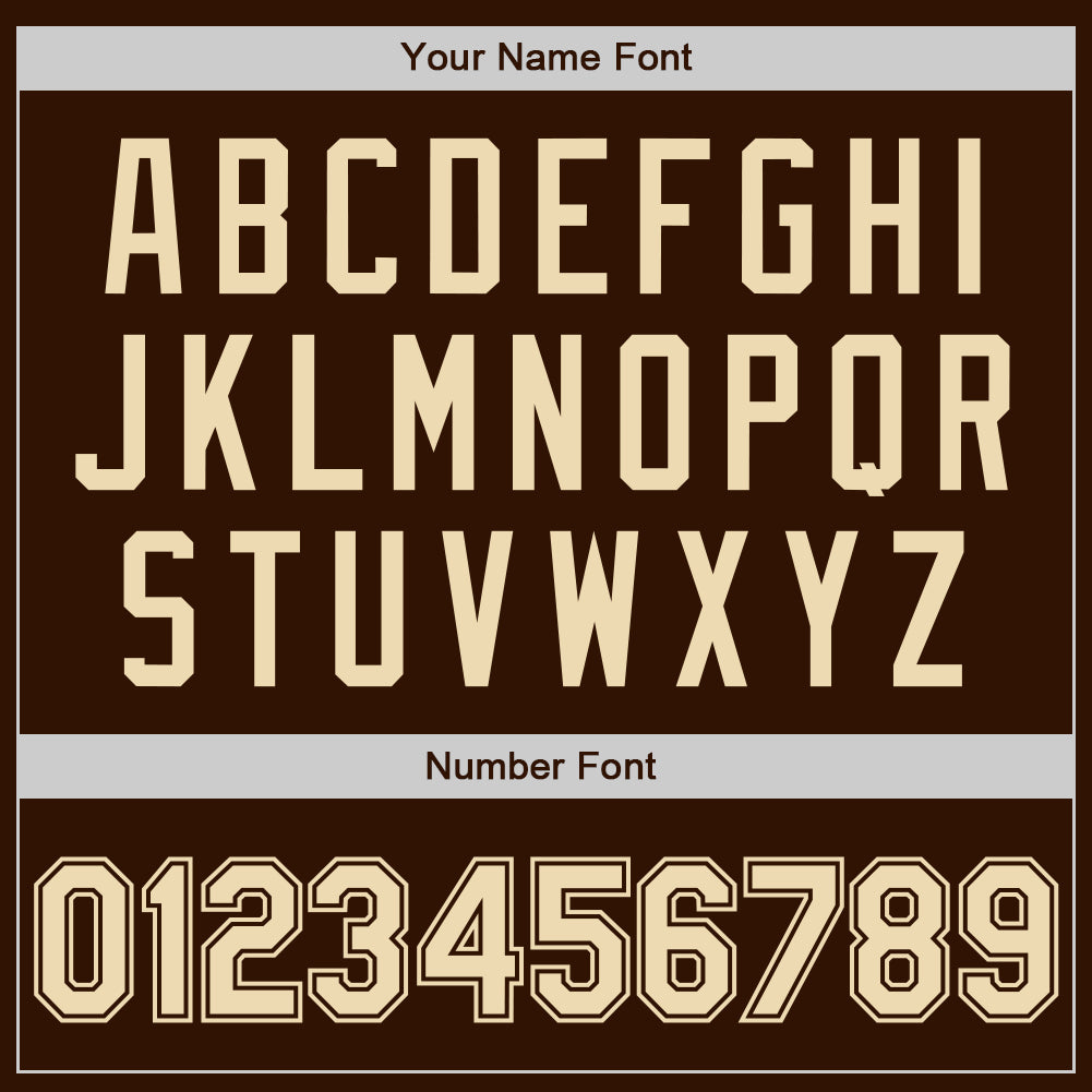 Custom Brown Cream Authentic Baseball Jersey view 8