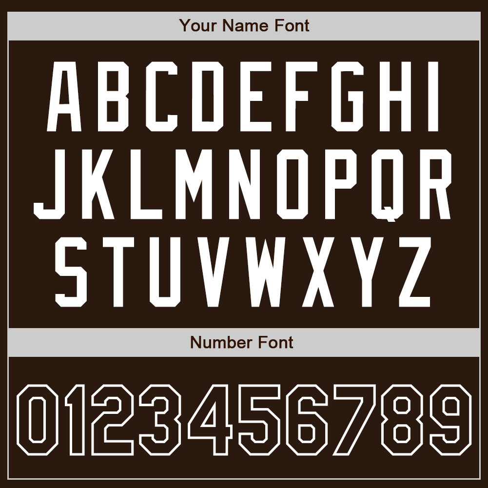 Custom Brown-White Authentic Baseball Jersey view 5