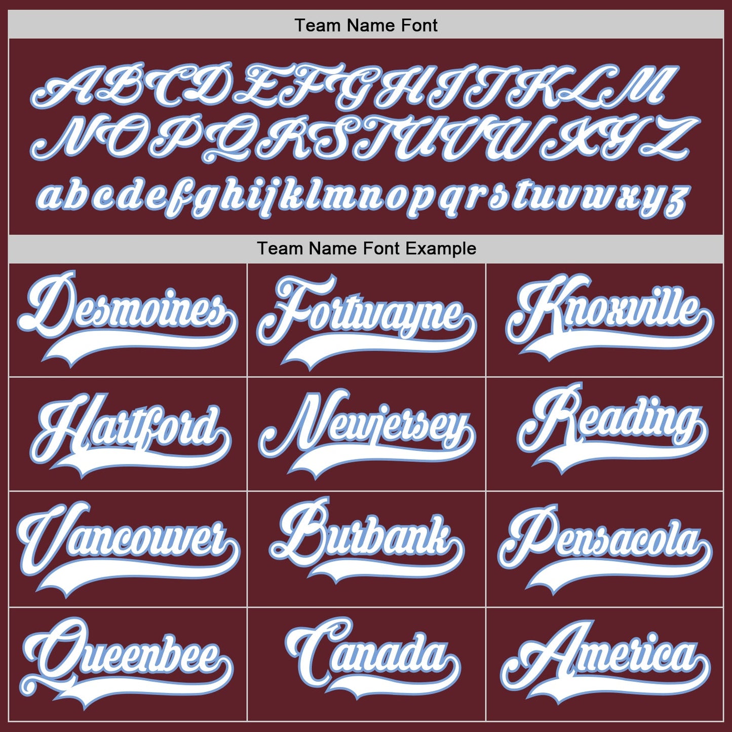 Custom Burgundy White-Light Blue Hockey Jersey view 4