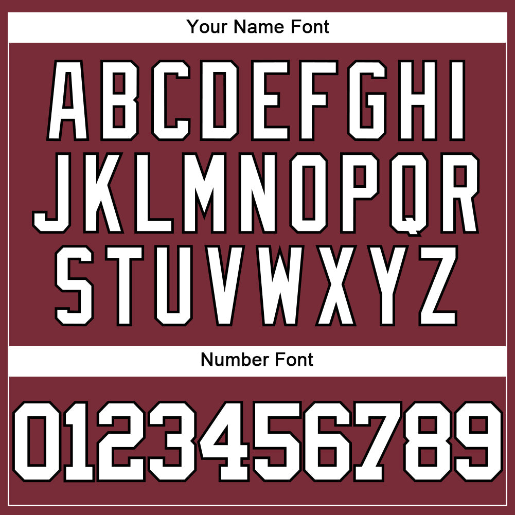 Custom Burgundy White-Black Authentic Baseball Jersey view 5