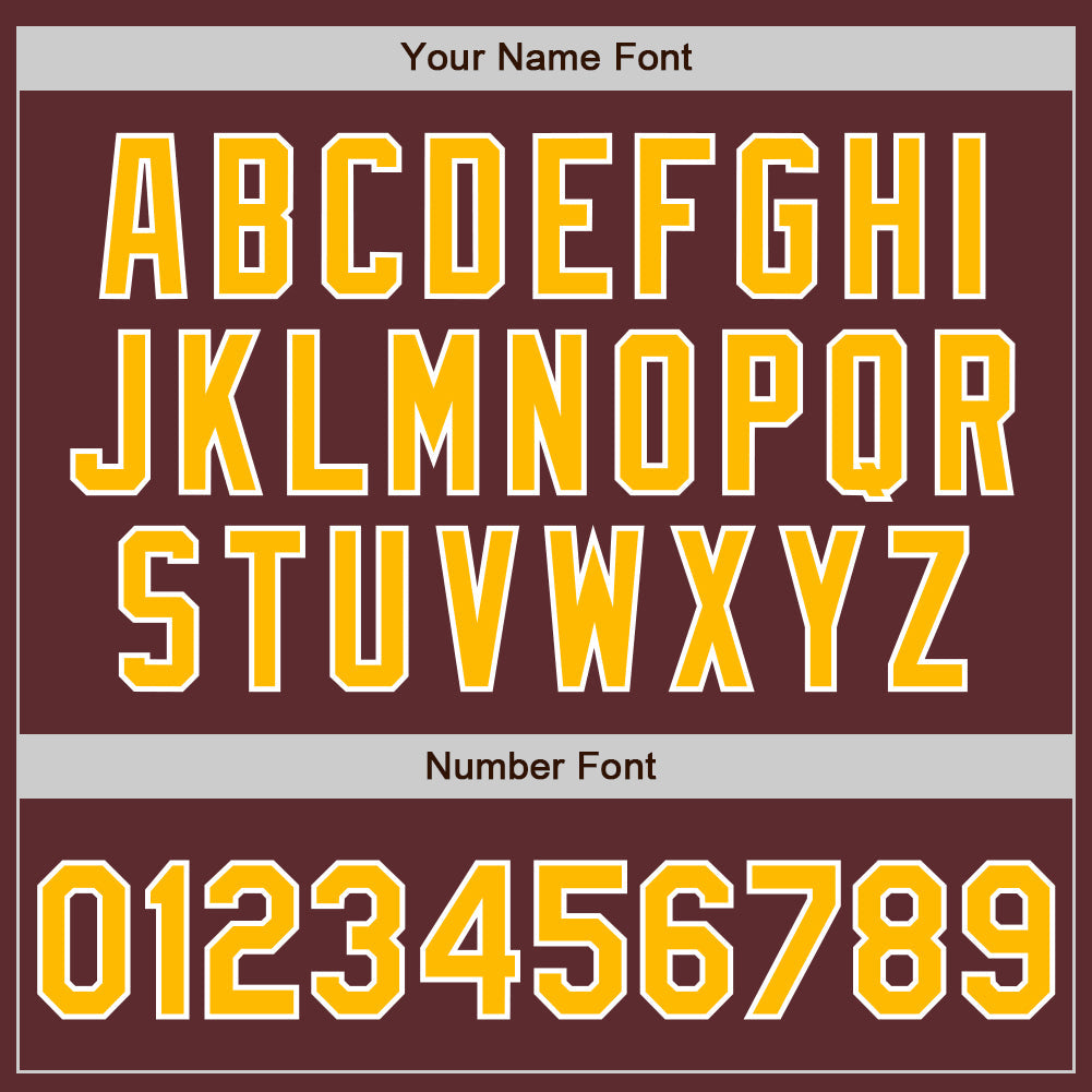 Custom Burgundy Gold Pinstripe White Authentic Baseball Jersey view 5