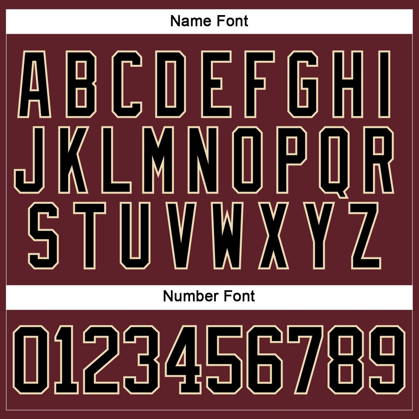 Custom Burgundy Black-Cream Hockey Jersey view 5