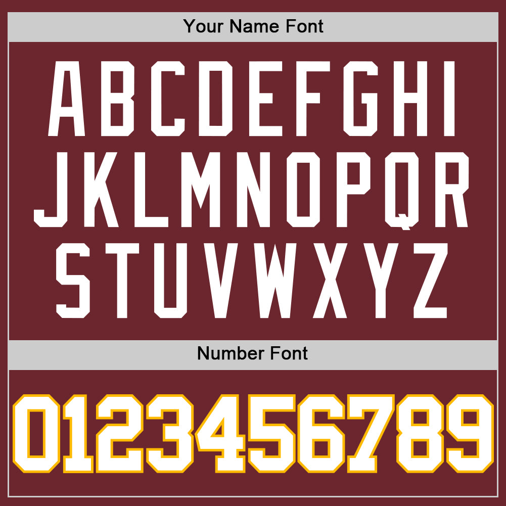 Custom Burgundy White-Gold Authentic Basketball Jersey view 4