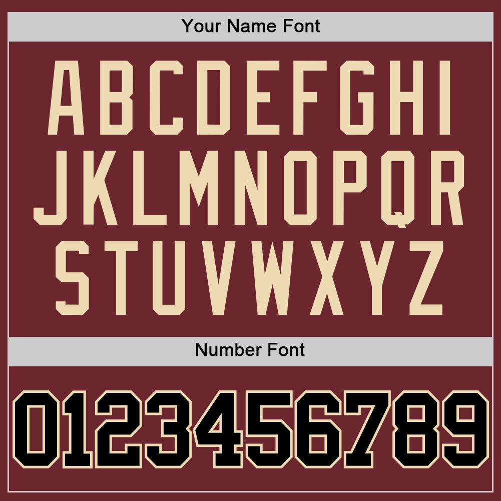 Custom Burgundy Black-Cream Authentic Basketball Jersey view 4