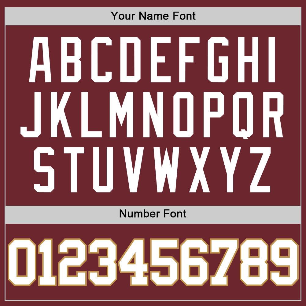 Custom Burgundy White-Old Gold Authentic Basketball Jersey view 4