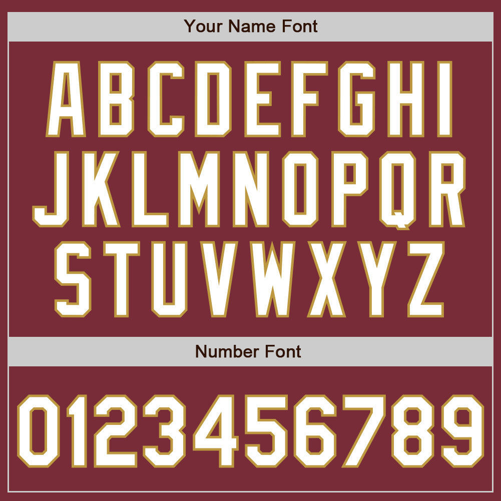 Custom Stitched Burgundy White-Old Gold Baseball Pullover Sweatshirt Hoodie view 4