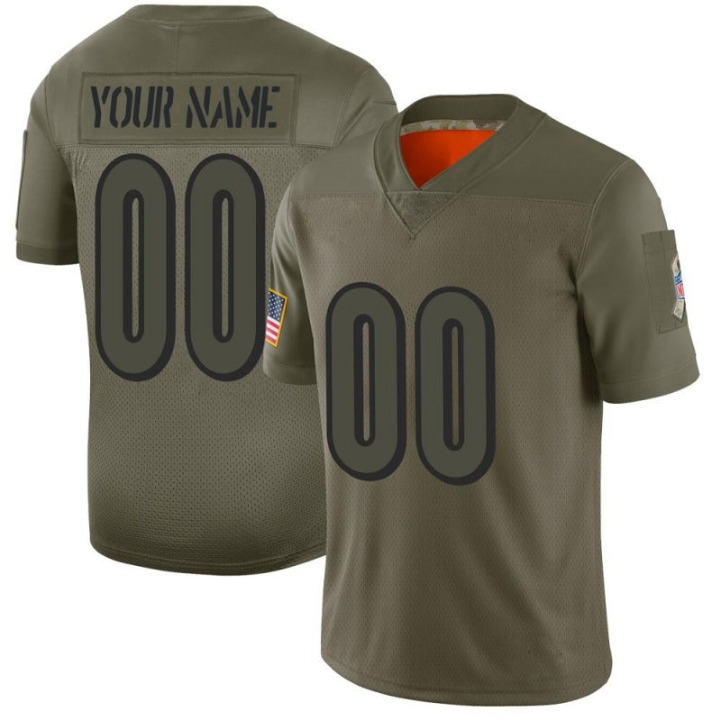 Custom C.Bengal Football Camo Limited Salute To Service Jersey 2022 Football Jerseys - Main View