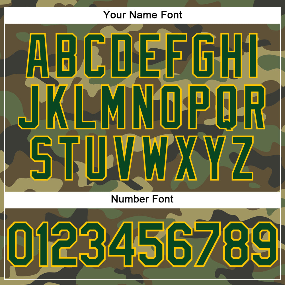 Custom Camo Green-Yellow Performance Salute To Service T-Shirt view 4