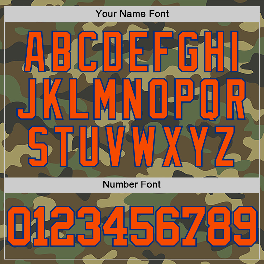 Custom Camo Orange-Royal Authentic Salute To Service Basketball Jersey view 4