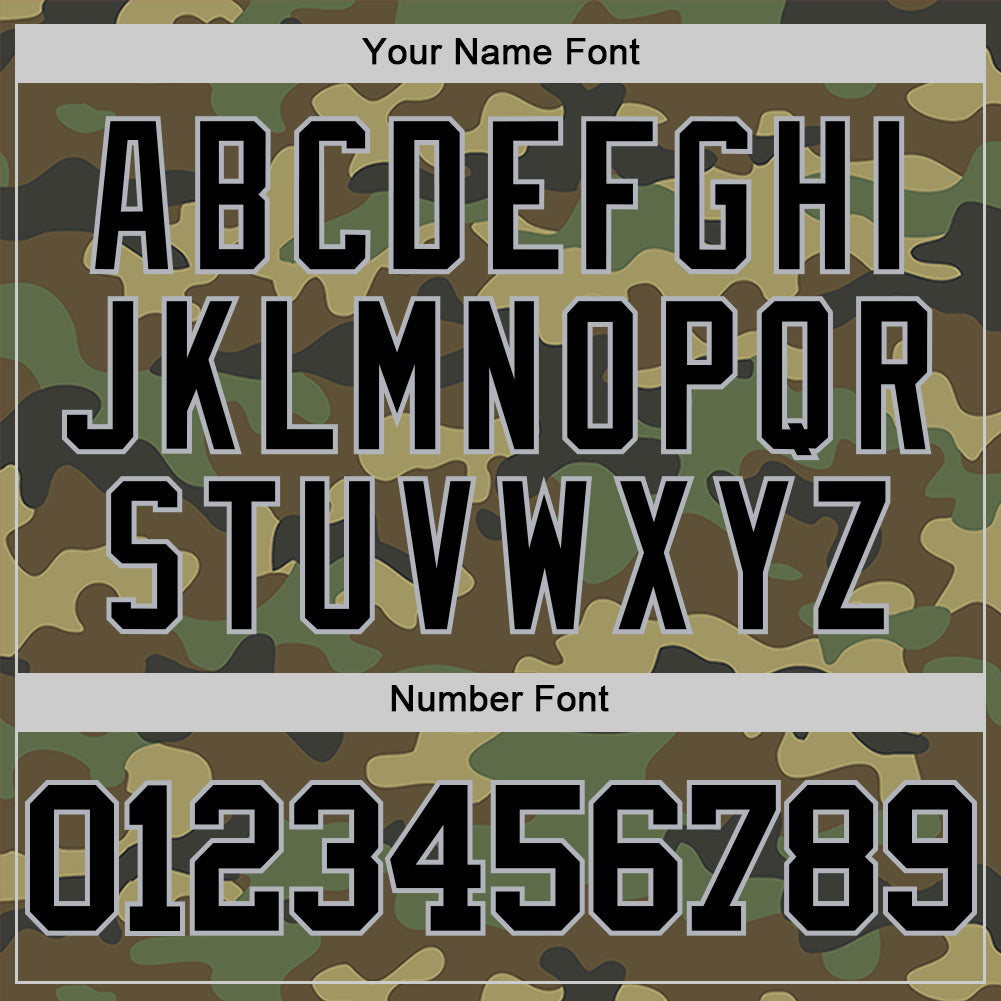Custom Camo Black-Gray Authentic Salute To Service Basketball Jersey view 4