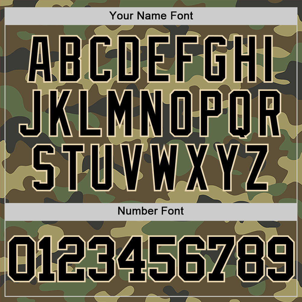 Custom Camo Black-Cream Authentic Salute To Service Basketball Jersey view 4