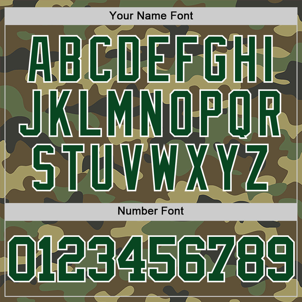 Custom Camo Green-White Authentic Salute To Service Basketball Jersey view 4