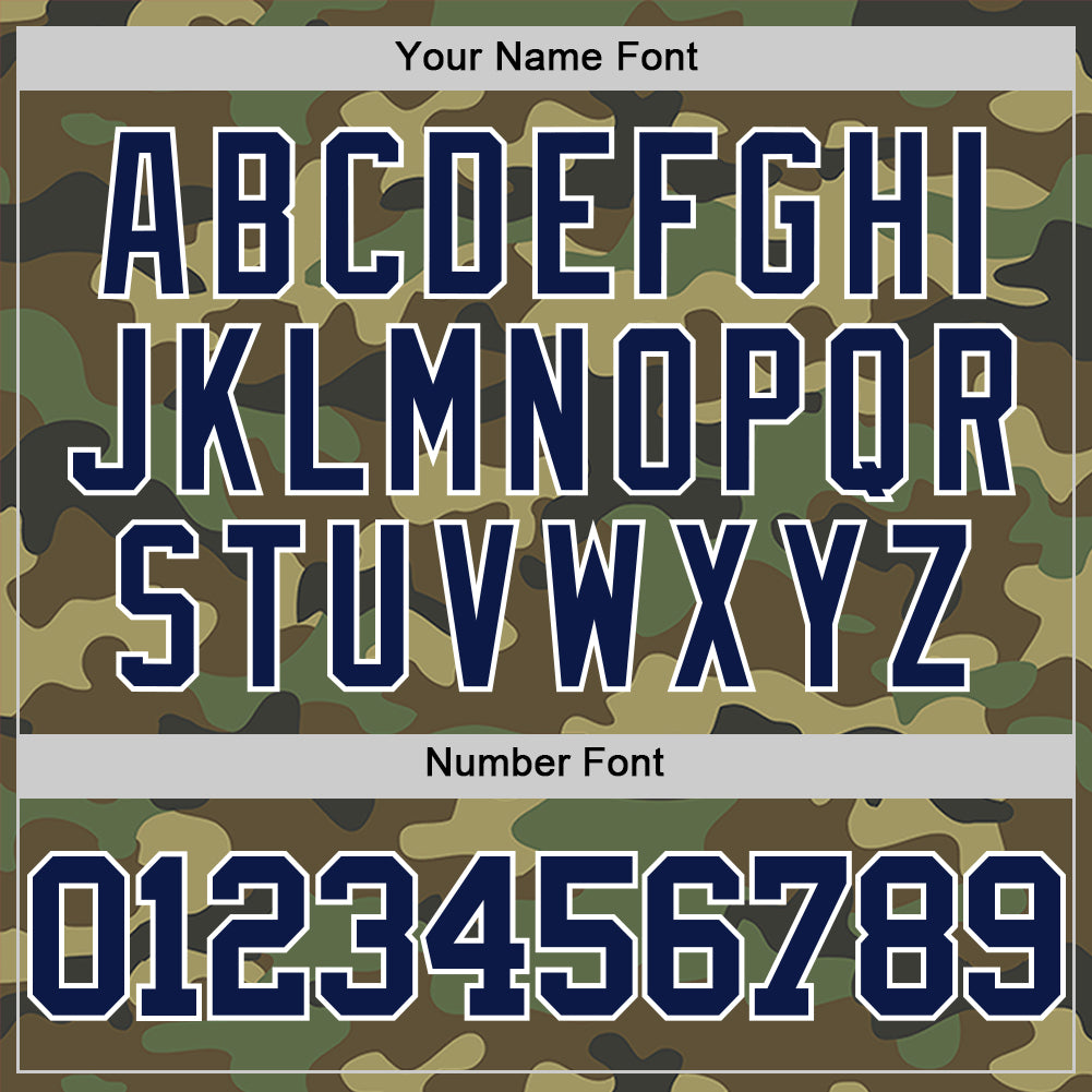 Custom Camo Navy-White Authentic Salute To Service Basketball Jersey view 4