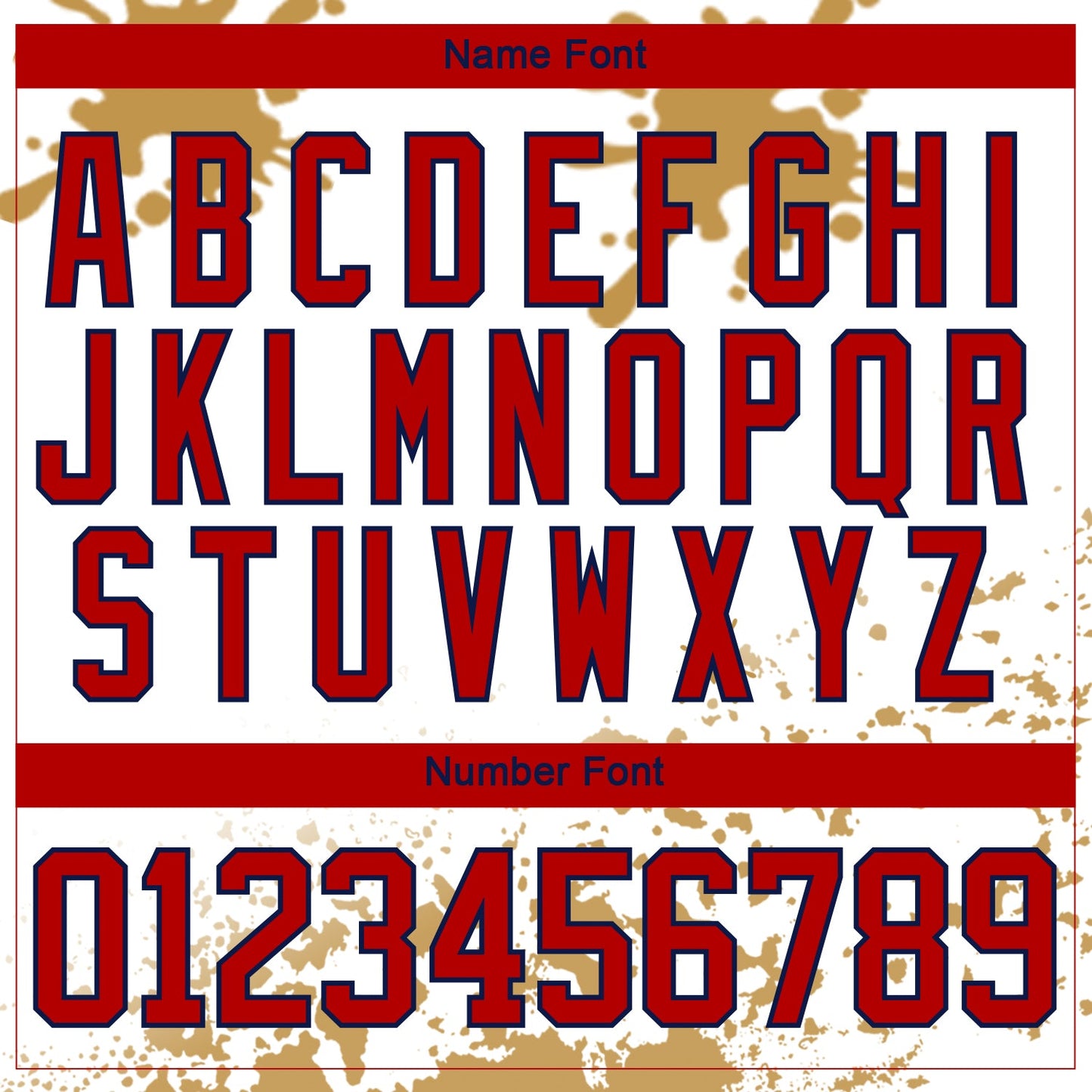 Custom Camo Red Old Gold Navy-White Splash Hockey Lace Neck Jersey view 5