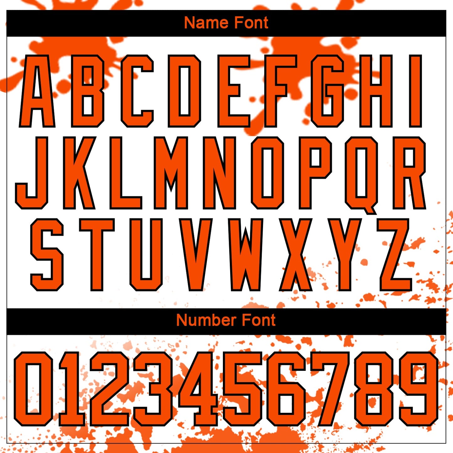 Custom Camo Orange Black-White Splash Hockey Lace Neck Jersey view 5