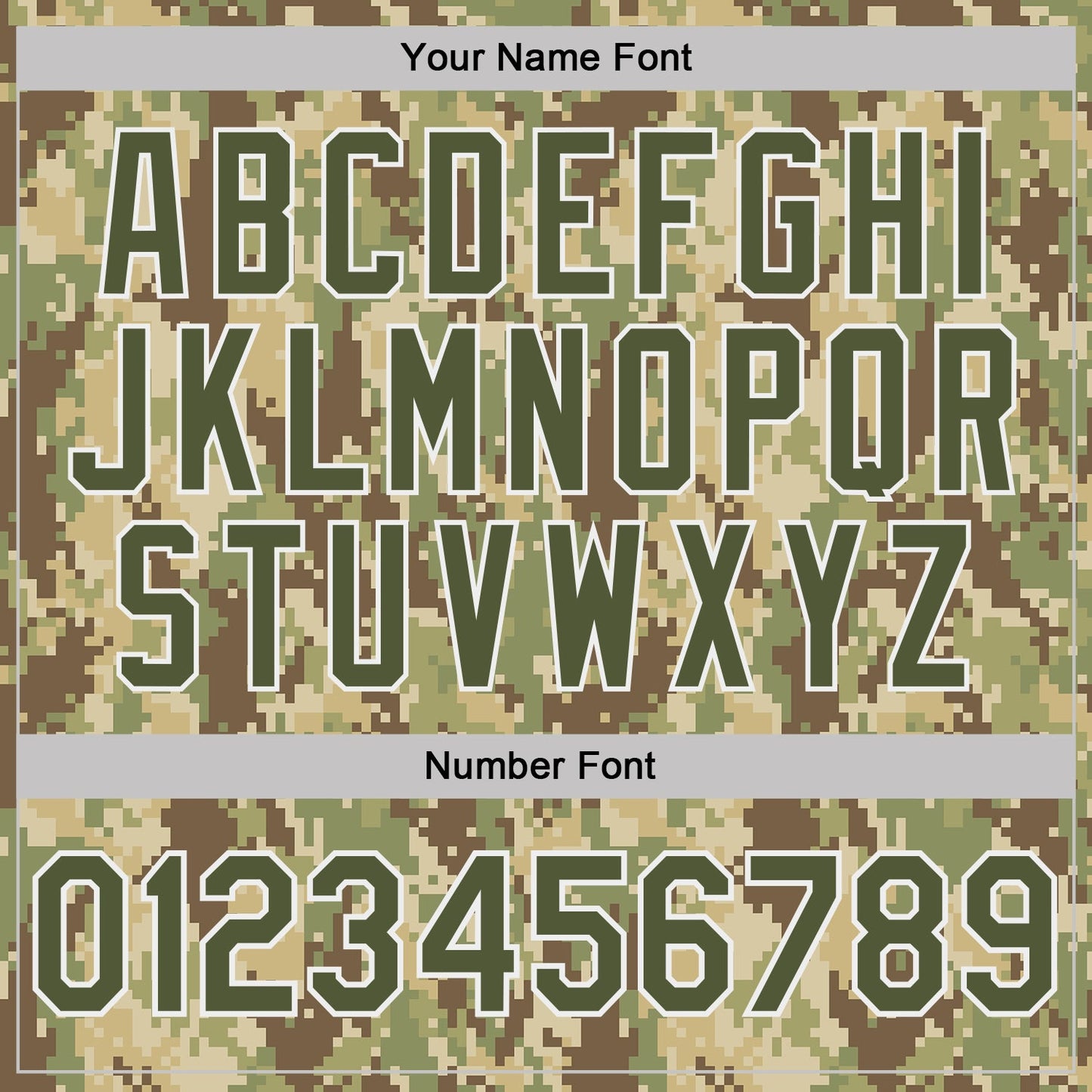 Custom Camo Olive-White Woodland Forest Digital Camouflage Pixel Salute To Service Performance T-Shirt view 4