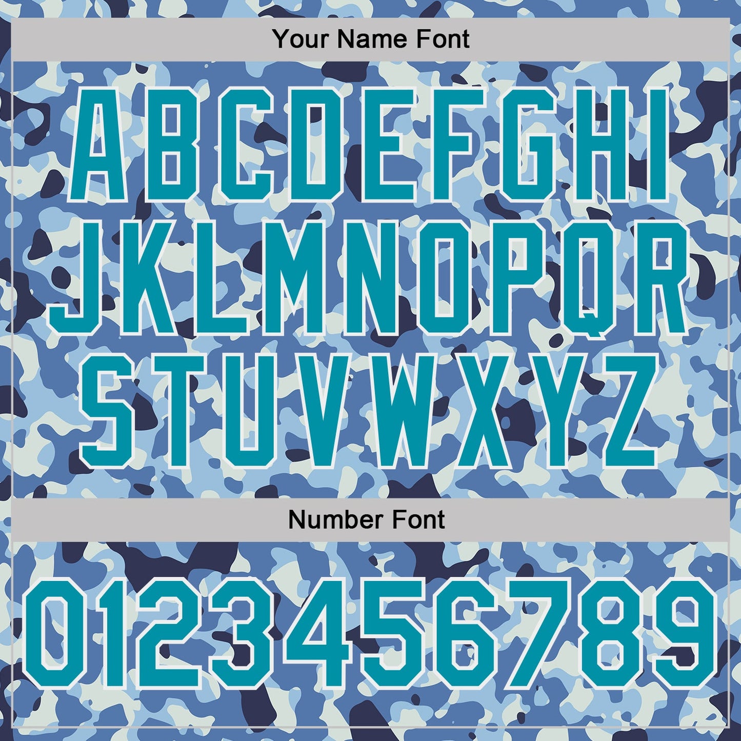 Custom Camo Teal-White Ocean Digital Camouflage Pixel Salute To Service Performance T-Shirt view 4