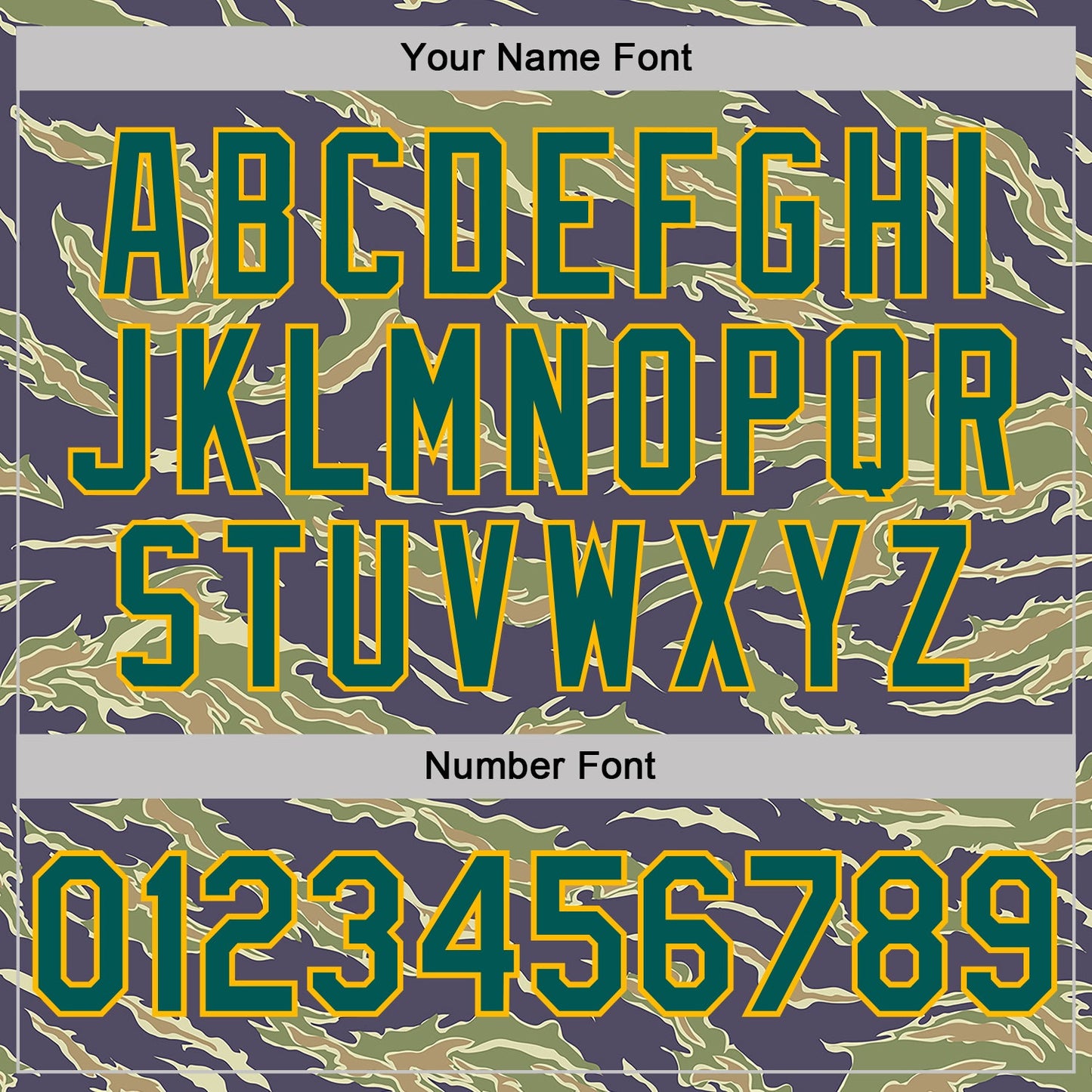 Custom Camo Midnight Green-Gold Tiger Stripe Camouflage Salute To Service Performance T-Shirt view 4